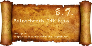 Beinschroth Tábita névjegykártya